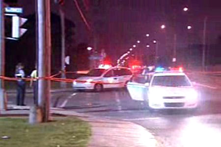 Here's the busy Montreal intersection, as shown in a CTV news broadcast, where an alleged car-surfing stunt led to the death of a Nunavik man. An Inukjuak man faces charges in connection with the incident, which took place in the early morning hours of June 29. The victim, Kevin Ducharme, 38, died July 5. (WEB IMAGE HARVESTED FROM CTV.CA)