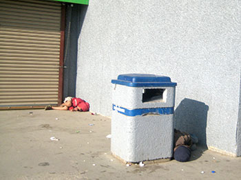 Engulfed in a storm of outrage following the publication of this and other pictures of two children sleeping outside the Iqaluit Northmart store this past July, Premier  Eva Aariak says she will step up the creation of a social advocacy office within the Department of Executive and Intergovernmental Affairs. (PHOTO COURTESY OF EVIE EEGEESIAK)