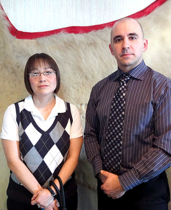 Julian Tologanak-Labrie’s behaviour during the early hours of April 15, 2009, was disturbing, said RCMP constables Violet Pokiak and Warren Hudym of the Yellowknife detachment. The two RCMP members delivered the 20-year-old Cambridge Bay man to the Stanton Territorial Hospital  for treatment under the Mental Health Act, saying his case was medical, not criminal. (PHOTO BY JANE GEORGE)