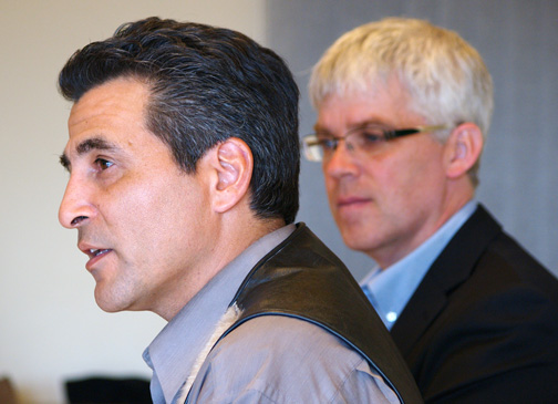 Nunavut housing minister Hunter Tootoo and Alain Barriault, the president of the Nunavut Housing Corp., said the $200-million Nunavut Housing Trust was badly planned and could not have met its original cost targets, set in 2006 when Ottawa gave Nunavut the money. (PHOTO BY CHRIS WINDEYER)