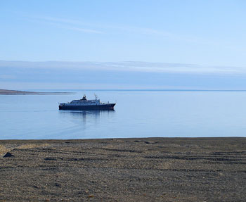 The cruise ship Lyubov Orlova off Resolute Bay. The federal government's new mandatory rules for Arctic shipping would require the mandatory registration of large vessels sailing anywhere in waters of the Canadian Arctic. (FILE PHOTO)