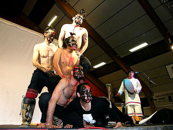 Mask dancers and Chukotkan dancers performed as part of the “Sharing Skills” workshop at last week’s Inuit Circumpolar Council meeting in Nuuk. (PHOTO BY VICTORIA SIMIGAQ)