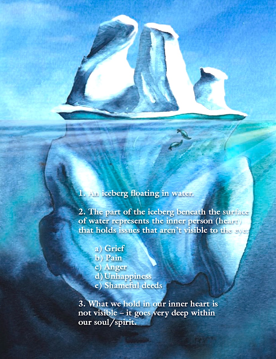 Meeka Arnakaq uses the image of an iceberg in her approach to healing. (IMAGE COURTESY CCSA)