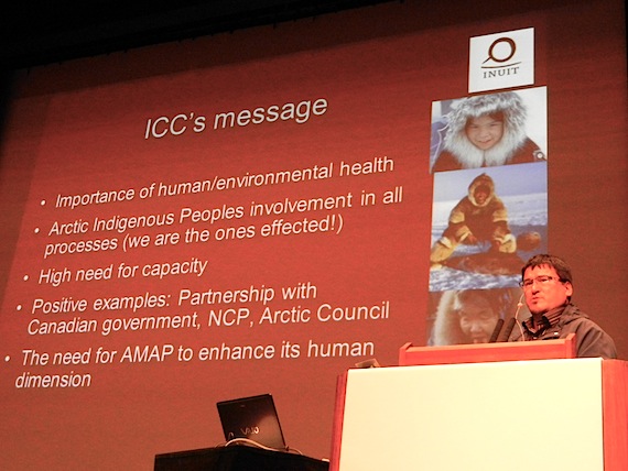 Food safety and security is the number one issue that Inuit want to see addressed by the Arctic Council's member nations, said Duane Smith, president of Canada's Inuit Circumpolar Council, May 5 to a conference on Arctic climate change and pollution in Copenhagen. (PHOTO BY JANE GEORGE)
