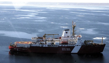 The Canadian Coast Guard's Louis St. Laurent is off on a four-month voyage to collect information which will help support Canada's claim to the Arctic Ocean's rich resources.  (FILE PHOTO)