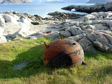 Blacklead Island, summer 2004, facing north into Cumberland Sound. (PHOTO BY KENN HARPER)