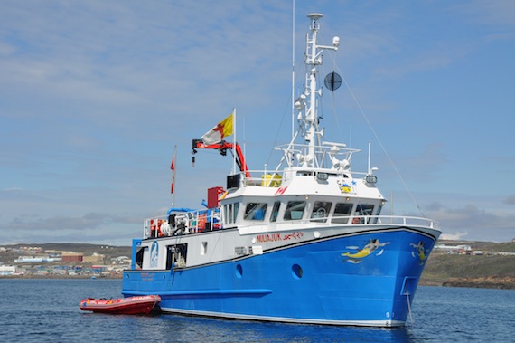 The Government of Nunavut commissioned its new research vessel, the MV Nuliajuk, in Iqaluit on July 11. The state-of-the-art vessel will be used to collect data and carry research on the territory's fisheries. The ship is named after the Inuit sea goddess, believed to have nourished people for generations with the bounty of the sea. (PHOTO BY SARAH ROGERS)