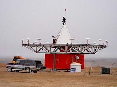The Aug. 20 crash site First Air flight 6560 is close to the VOR (VHF Omni-directional Radio Ranges) beacon for Resolute Bay airport — called the “Sombrero” by locals due to its resemblance to that wide-brimmed hat. (PHOTO BY JANE GEORGE)
