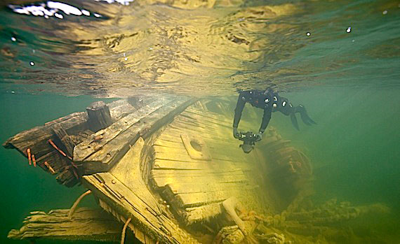 Here's how the Maud, sailed by Norwegian polar explorer Roald Amundsen, looks 80 years after it sank near Cambridge Bay. Jan Wanggaard and photographer Dag Leslie Hansen from Norway's