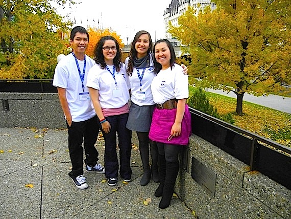 Danny Ishulutak of Pangnirtung, Katrina Hatogina of Kugluktuk, Jennifer Kilabuk of Iqaluit and Valerie Kogvik of Gjoa Haven were among the new crop of Nunavut Sivuniksavut students who attended this week's 