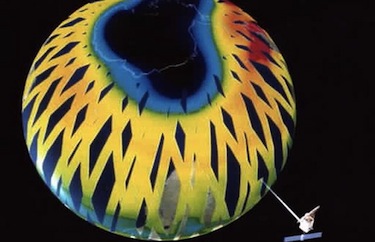 View of the ozone layer shot in January 1996 by European Space Agency satellite. (FILE PHOTO)