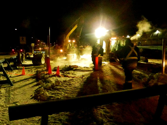 UPDATE: At around 4:45 a.m., Friday, Jan. 13, the City of Iqaluit issued a notice to residents saying THE CITY HAS SHUT DOWN IQALUIT due to a water main break at Inuksuk High School that occurred around midnight. The city said all non-essential services are closed and that all residents should not use water unless they have to. Residents are asked to listen to the radio for more information and to stand by.