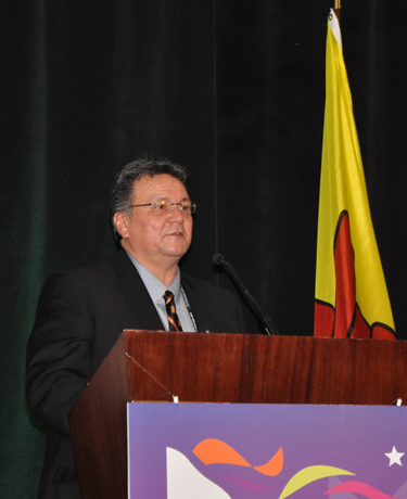 “The term 'infrastructure deficit' does not do us justice, because it implies we have infrastructure but are behind in maintenance,” Nunavut's minister of economic development, Peter Taptuna, told an Ottawa conference Feb. 4. “In fact, Nunavut has very little infrastructure.” (PHOTO BY SARAH ROGERS)