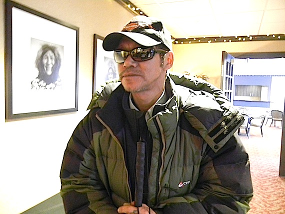 Looking at Noah Papatsie of Iqaluit, you might not notice anything out of the ordinary, apart from the dark glasses he wears even when he's indoors. But Papatsie is blind, relying on a cane to find his way around. Papatsie was among those who attended a March 28 workshop on disabilities in Nunavut organized by the Nunavummi Disabilities Makinnasuaqtiit Society. Read more about the challenges facing the disabled in Nunavut on Nunatsiaqonline.ca. (PHOTO BY JANE GEORGE)