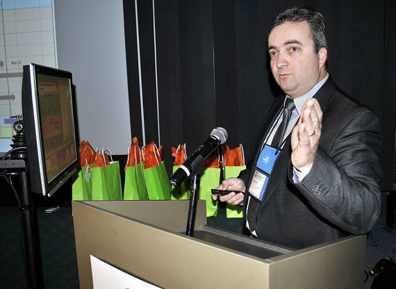 Denis Gourde, Agnico-Eagle’s Nunavut general manager, told delegates that Nunavut’s labour force may not be ready for mining, given the 80 per cent turnover rate the company suffered in its Inuit labour force. (PHOTO BY JIM BELL)  