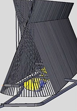 Keeping the ground frozen is good during uranium mining because it keeps the release of radiation down. This tipi-like contraption is one way Areva has managed to keep the soil frozen while mining uranium. (IMAGE COURTESY OF AREVA)