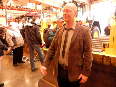 Hans Hinrichsen, head of the Greenland School of Minerals and Petroleum in Sisimiut, with a group of Canadian visitors to Sisimiut in April 2011. He's the kind of business traveller Air Greenland's Nuuk-Iqaluit service is hoping to attract — and he used the inaugural flight April 15 to cut days off of a business trip to Ottawa. (FILE PHOTO)