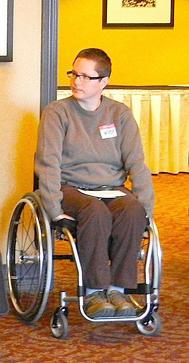 The City Iqaluit needs a committee to make sure new infrastructure can be used by all city residents, said Wendy Ireland, the Nunavummi Disabilities Makinnasuaqtit Society's executive director, seen here at a Nunavummi Disabilities Makinnasuaqtit Society conference last March in Iqaluit. (PHOTO BY JANE GEORGE)