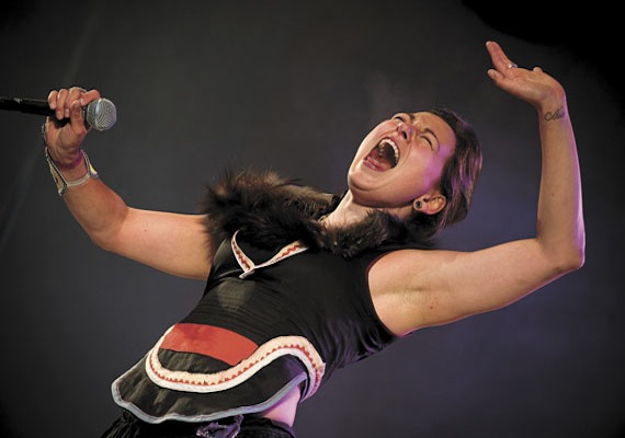 Nunavut's singer, songwriter and performer Tanya Tagaq is up for an award for an Aboriginal Peoples Choice Award as the best aboriginal entertainer of the year. You can vote for her on line at http://aboriginalpeopleschoice.com by Sept. 3. (FILE PHOTO)