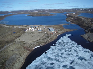 Izok Lake may soon be at the hub of a two-mine, zinc-copper complex in Nunavut's Kitikmeot region which would include a 350-kilometre all-weather road and a new port at Grays Bay. (PHOTO COURTESY OF MMG)