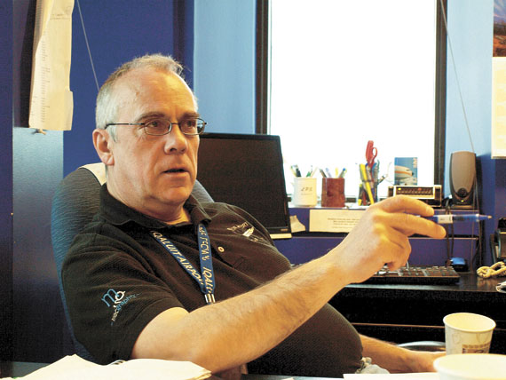 Iqaluit mayoral candidate John Graham in a picture take this past January, just prior to his retirement as manager of the Iqaluit airport. (FILE PHOTO)