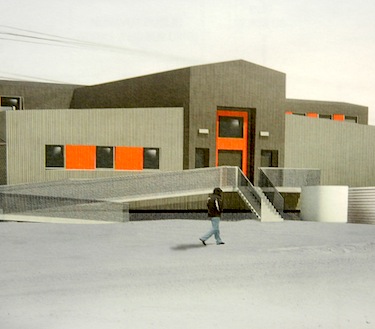 This artist's depiction shows the front of the new jail that will be built this summer in Iqaluit next to the Baffin Correctional Centre. (FILE PHOTO)