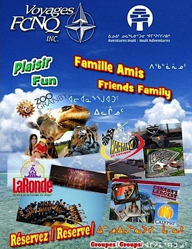Here's what the trilingual flyer for the tours organized by the FCNQ looks like.