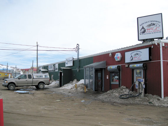 The area in front of building 1057 where laundry business owner Daniel Hodgson and cab driver Abdullahi Omar, who was left bloodied in the incident, fought over vehicle space. (PHOTO PETER VARGA)
