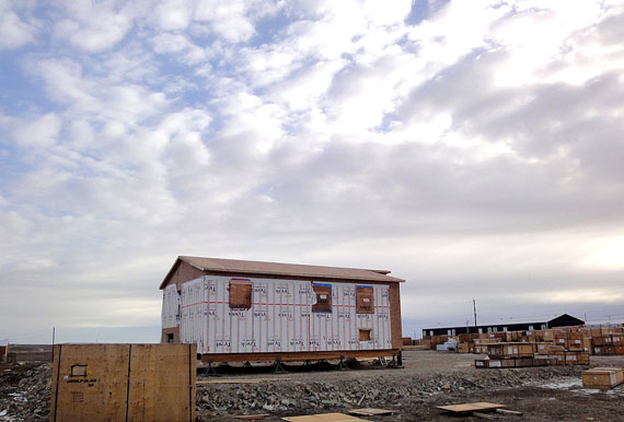 A social housing unit under construction in Cambridge Bay. (FILE PHOTO)
