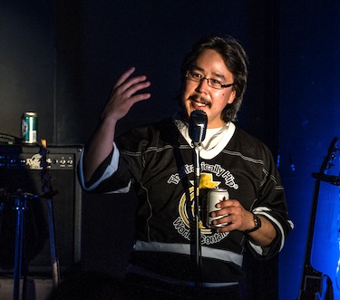 Vinnie Karetak, a funny guy in his own right, hosts the June 14 Mahahaa Comedy Jam in Iqaluit. (PHOTO BY ED MARUYAMA)
