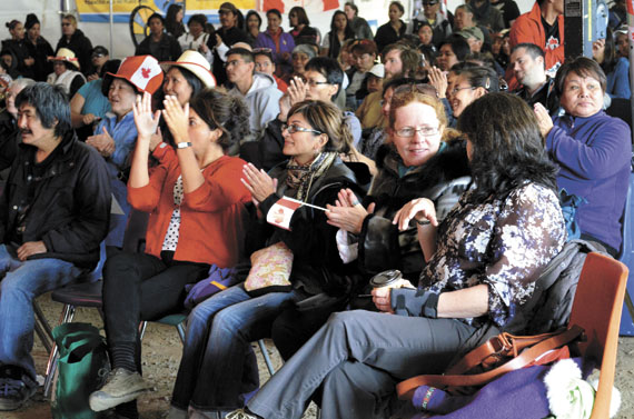 Big enthusiastic audiences flocked to the Alianait festival in Iqaluit this year, producing record turnouts at the most successful edition of the festival ever. (PHOTO BY JIM BELL)