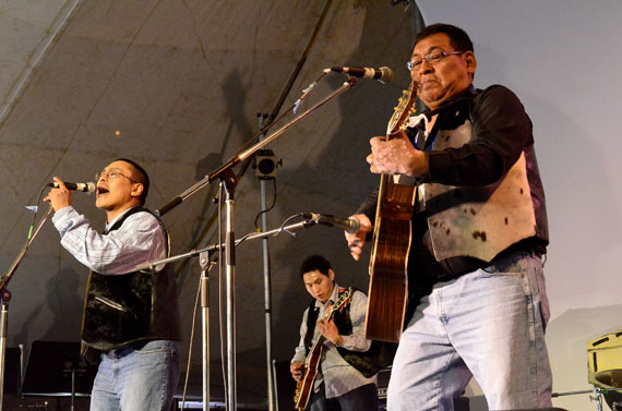 The Gjoa Band performs July 1 in Iqaluit during Canada Day celebrations. The GN's heritage department said July 5 that they'll spend an extra $100,000 a year to help musicians produce music in the Inuit language. (PHOTO BY JIM BELL)