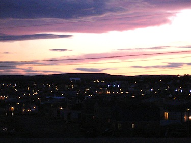 Police in Kuujjuaq, shown here at sunset, are warning anyone who drinks alcoholic beverages to watch out for potentially spiked drinks. (FILE PHOTO)