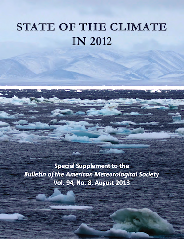 The U.S. National Oceanic and Atmospheric Administration released its state-of-the-climate report Aug. 6.  The cover photo shows Wrangel Island, Alaska in early morning.