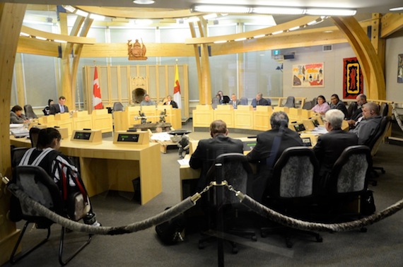 How much money the Government of Nunavut owes to the Government of the Northwest Territories came up in the Nunavut legislature, shown here, on Sept. 10. (PHOTO BY DAVID MURPHY)