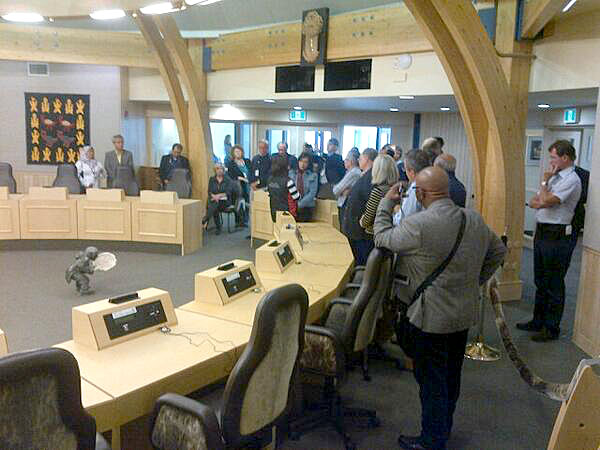 Ambassadors to Canada visit Nunavut’s Legislative Assembly, Sept. 3. (PHOTO COURTESY OF PATRICK BORBEY)