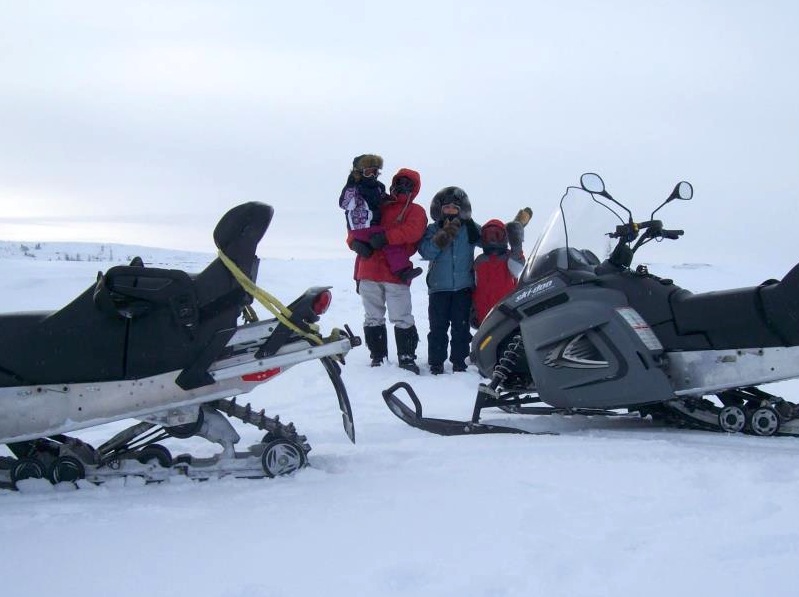 François Jodin and his family enjoyed outdoor activities in Kuujjuaq, where his children had made many friends. Now they're all back in the South because the promised French-language education he had expected for his girls didn't materialize. (PHOTO COURTESY OF F. JODOIN)