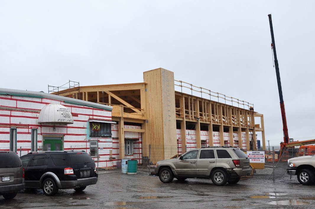 For many visitors to Kuujjuaq, the Kuujjuaq Inn, with the community's only full-service restaurant, is a place they get to know well — now the Kuujjuaq Inn, owned by the local landholding corporation, is undergoing a major facelift. After the work wraps up in January 2014, the hotel will have 39 guest rooms, up from 23. A future second phase of upgrades could see the restaurant expanded along with the addition of a conference room and gym. (PHOTO BY SARAH ROGERS)
