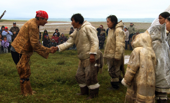 Zacharias Kunuk’s film Inuit Cree Reconciliation documents the age old war between Inuit and Cree in northern Quebec. (IMAGE COURTESY OF IMAGINENATIVE)
