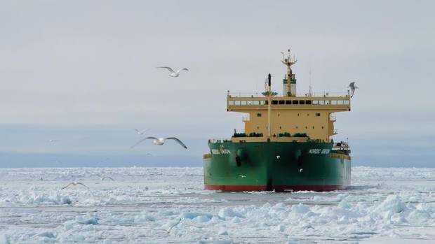 The bulk carrier Nordic Orion sailed through the Northwest Passage last month after departing Vancouver Sept. 17. (HANDOUT PHOTO)