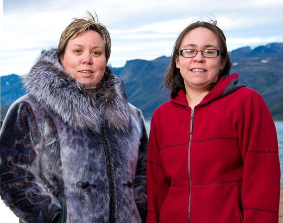 Mona Dialla, left, started a Christmas food hamper drive for Pangnirtung’s poorest residents with some help from her sister Sabrina. (COURTESY PHOTO)


