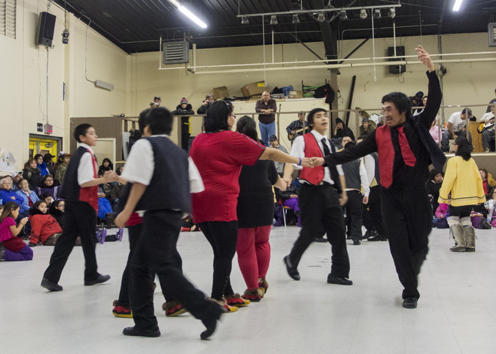 Rankin Inlet's community hall was full to capacity for a recent square dancing competition held over the Christmas holidays. A local band provided musical accompaniment and some dances, which combine western square dancing and jigging, went on for as long as 15 minutes. (PHOTO BY ARCTECH DESIGN/DOUG MCLARTY)