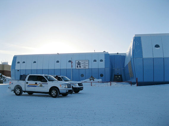 All staff and students at Inuksuk High School in Iqaluit were cleared from the building at about 11:00 a.m., Jan. 30, after the school received a bomb threat. RCMP helped with the evacuation. The school’s parking lot lay empty at noon, except for two RCMP vehicles, as police officers searched the building. “We’re just waiting for the police to tell us we can go back in,” the school’s vice principal, Romeyn Stevenson, said early in the afternoon. Classes will not resume until the next day, he said, because buses are not available. About 300 students, 40 staff and 30 daycare kids took the afternoon off. The bomb threat was made via a hand-written note, Stevenson said, and police are investigating. (PHOTO BY PETER VARGA)