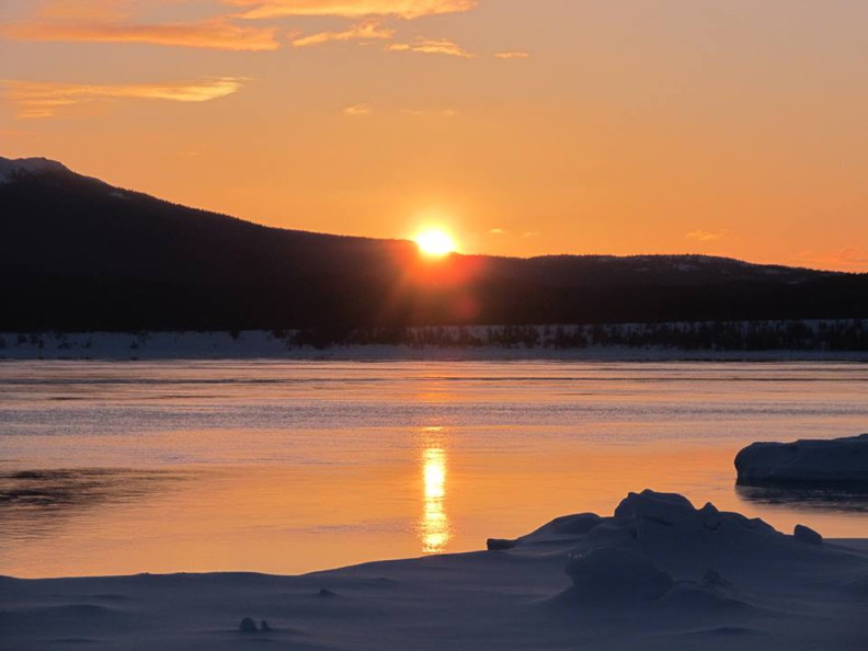 The sun rises in Rigolet, on the shore of Lake Melville, on the eastern coast of Labrador, in Nunatsiavut. Repulse Bay elder Piita Irniq snapped this photo before leaving for Goose Bay. Irniq is spending two weeks in Nunatsiavut as a guest of the Nunatsiavut Government to offer Culture as Healing workshops. (PHOTO BY PIITA IRNIQ)