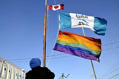 The city of Iqaluit's decision to raise a rainbow flag last month continues to create controversy. (FILE PHOTO) 