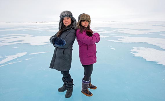 Cambridge Bay synth-pop duo Gloria Guns and Christine Aye, aka Scary Bear Soundtrack, were selected this week as Nunavut's top act in this year's CBC Searchlight competition, which highlights musical talent from across the country. The duo now moves on to compete with groups from across the country. Read more about Scary Bear Soundtrack later at Nunatsiaqonline.ca. (PHOTO BY DENISE LEBLEU IMAGES) 