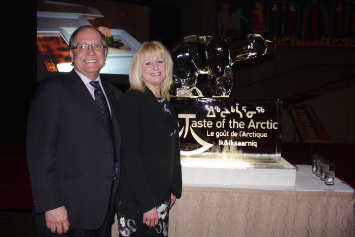 Federal Aboriginal Affairs and Northern Development Minister Bernard Valcourt attended A Taste of the Arctic with his wife Louise Jessome.