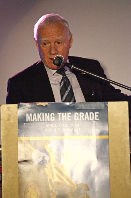 Jim Nasso at the Nunavut Mining Symposium gala in Iqaluit April 10. (PHOTO BY DAVID MURPHY)