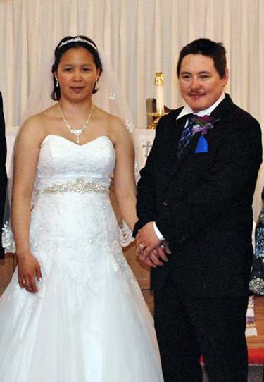 Corinne Putumiraqtuq, a housekeeper at Meadowbank married Joseph Otuk, a mine helper from Arviat, this past May. The couple lives in Baker Lake when they’re not working. (PHOTO COURTESY OF CORINNE PUTUMIRAQTUQ)