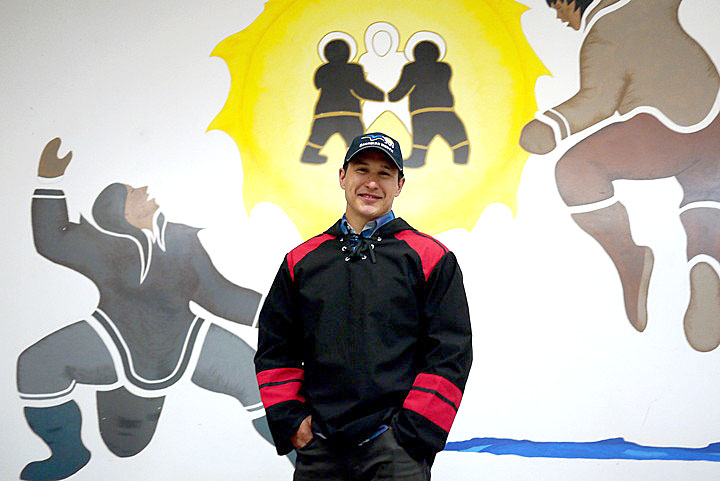 Jordin Tootoo on the first day of his annual cross-Nunavut speaking tour June 16 in Kugluktuk. (PHOTO BY JESSE AJAYI)
